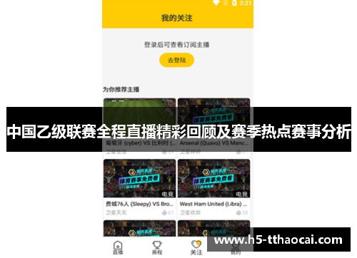 中国乙级联赛全程直播精彩回顾及赛季热点赛事分析